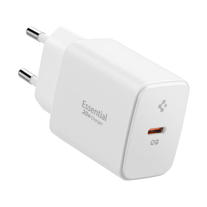 Punjač mreže Spigen Essential, 20W, 3A, 1 x USB-C, Bijeli