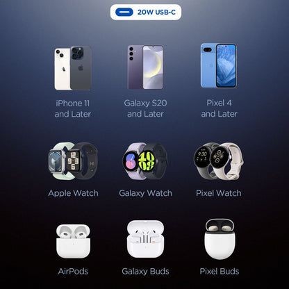 Punjač za mrežu Spigen Essential, 20W, 3A, 1 x USB-C, Crni