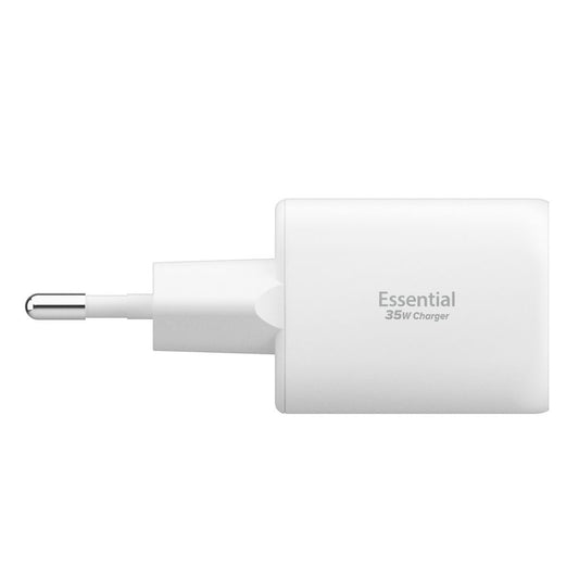 Mrežni punjač Spigen Essential, 35W, 3A, 1 x USB-A - 1 x USB-C, Bijeli