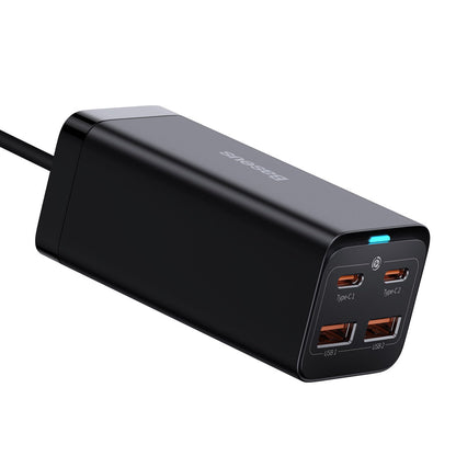 Punjač Stanica Baseus GaN3 Pro, 100W, 5A, 2 x USB-A - 2 x USB-C, Crni CCGP000101