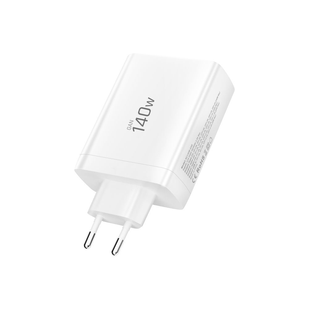 Punjač mreže Tech-Protect NC140W-GAN, 140W, 5A, 1 x USB-A - 3 x USB-C, Bijeli