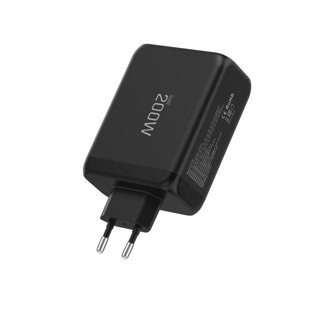 Mrežni punjač Tech-Protect NC200W-GAN, 200W, 5A, 1 x USB-A - 3 x USB-C, Crni