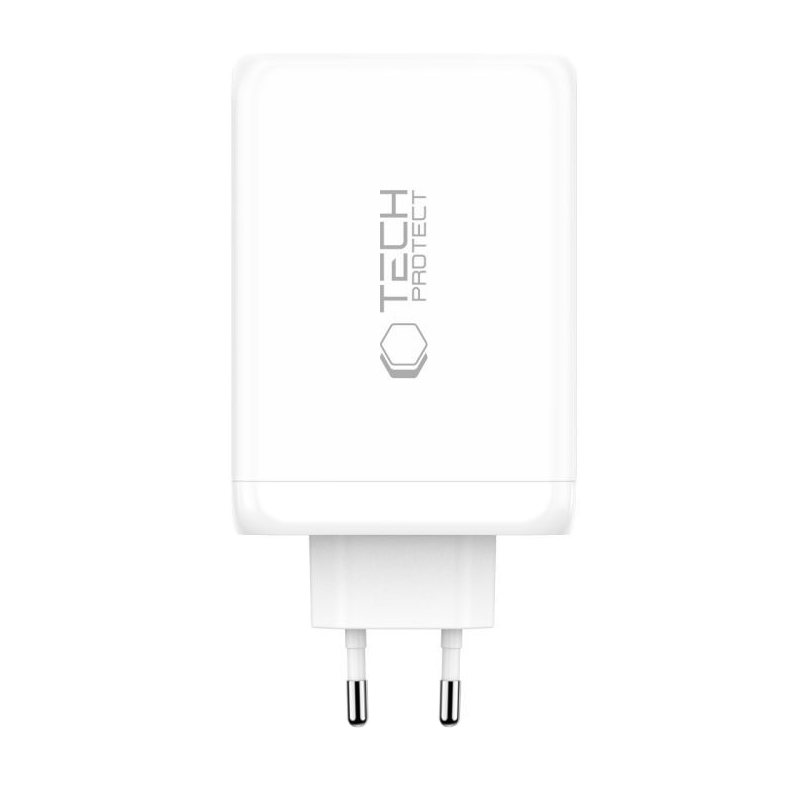 Punjač mreže Tech-Protect NC240W-GAN, 240W, 5A, 1 x USB-A - 3 x USB-C, Bijeli