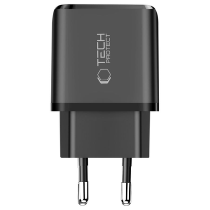 Mrežni punjač Tech-Protect NCA45W, 45W, 3A, 1 x USB-A - 1 x USB-C, Crni