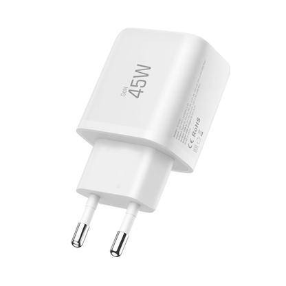 Punjač mreže Tech-Protect NCA45W, 45W, 3A, 1 x USB-A - 1 x USB-C, Bijeli