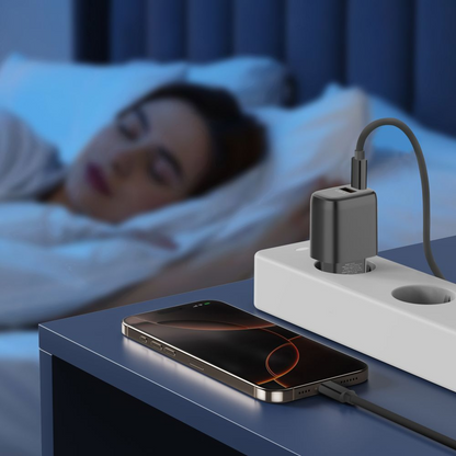 Mrežni punjač Tech-Protect NCA45W, 45W, 3A, 1 x USB-A - 1 x USB-C, Crni