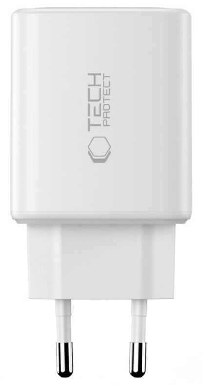 Punjač mreže Tech-Protect NCA65W, 65W, 3A, 1 x USB-A - 2 x USB-C, Bijeli