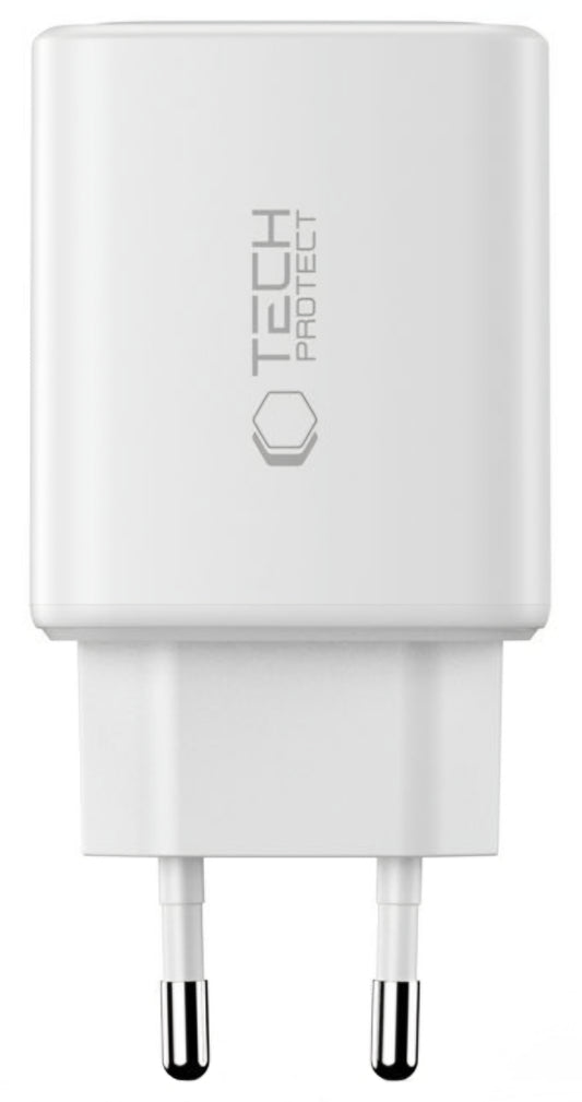 Punjač mreže Tech-Protect NCA65W, 65W, 3A, 1 x USB-A - 2 x USB-C, Bijeli