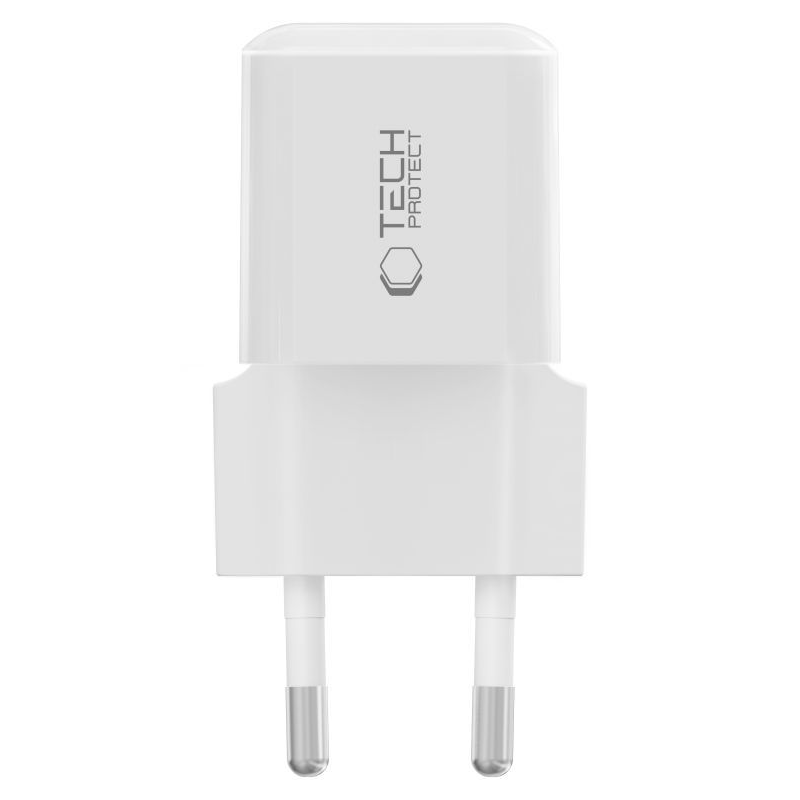 Mrežni punjač Tech-Protect NCM25, 25W, 3A, 1 x USB-C, Bijeli