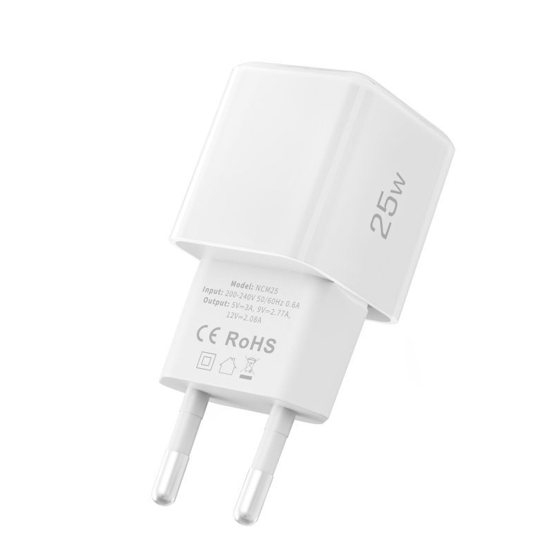 Mrežni punjač Tech-Protect NCM25, 25W, 3A, 1 x USB-C, Bijeli