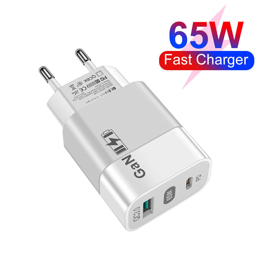 Punjač mreže Techsuit CHPD131, 65W, 3.25A, 1 x USB-A - 1 x USB-C, Bijeli