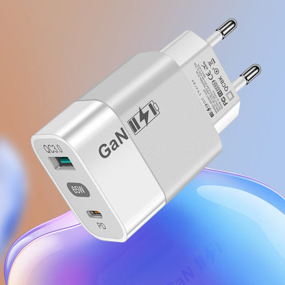 Punjač mreže Techsuit CHPD131, 65W, 3.25A, 1 x USB-A - 1 x USB-C, Bijeli