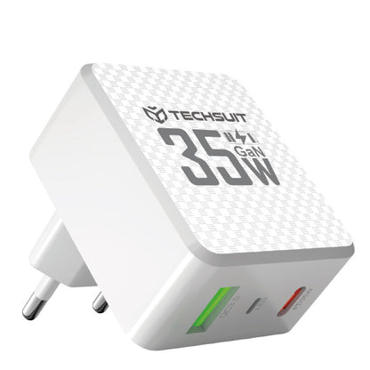 Punjač mreže Techsuit CHPD173 Tiny, 35W, 3A, 1 x USB-A - 1 x USB-C, Bijeli