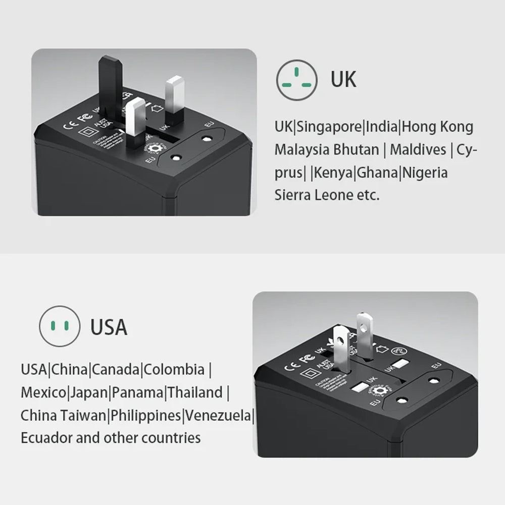 Punjač mreže Techsuit HHt204A Travel, 15W, 3A, 2 x USB-A - 2 x USB-C, Bijeli