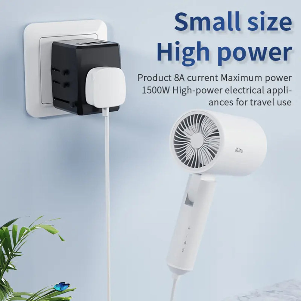 Punjač mreže Techsuit HHT904-B1 Travel, 15W, 3A, 3 x USB-A - 1 x USB-C, Crni