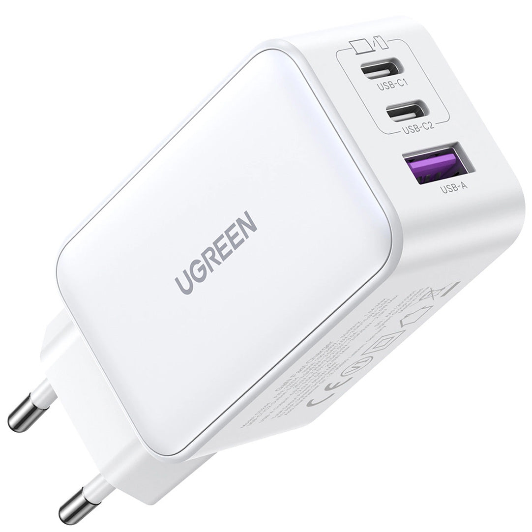 Punjač za mrežu UGREEN CD244, 65W, 3A, 1 x USB-A - 2 x USB-C, Bijeli