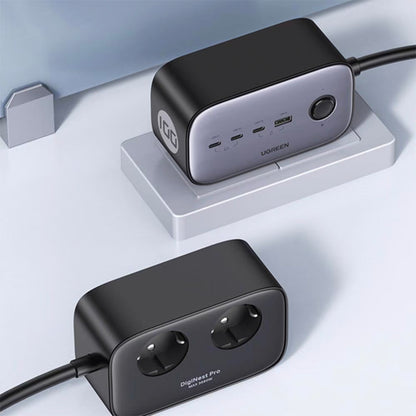 Produžni kabel UGREEN CD270, 2 x Schuko, Sivi