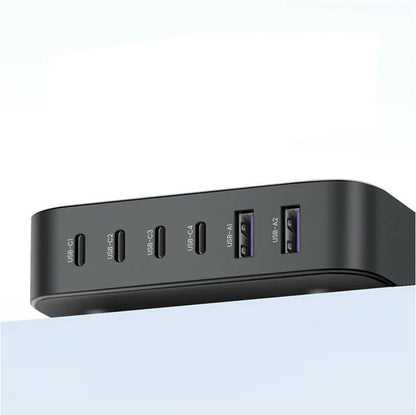 Punjač Stanica UGREEN CD271 Nexode, 200W, 5A, 2 x USB-A - 4 x USB-C, Sivi