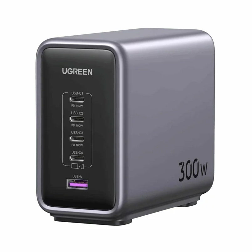 Punjač Stanica UGREEN CD333 Nexode, 300W, 5A, 1 x USB-A - 4 x USB-C, Sivi