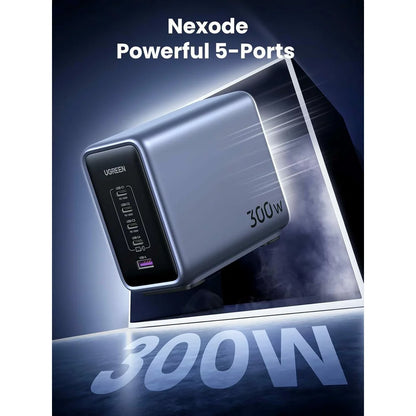Punjač Stanica UGREEN CD333 Nexode, 300W, 5A, 1 x USB-A - 4 x USB-C, Sivi