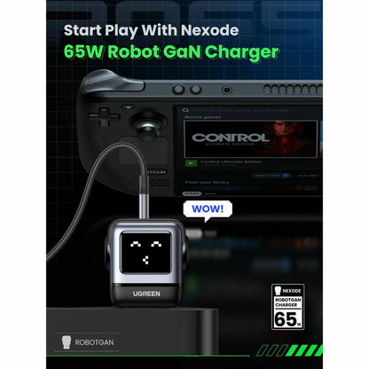Punjač za mrežu UGREEN CD361 Uno, 65W, 3.25A, 1 x USB-A - 2 x USB-C, Crni