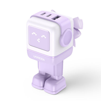 Punjač mreže UGREEN CD361 Uno, 65W, 3.25A, 1 x USB-A - 2 x USB-C, Ljubičasti