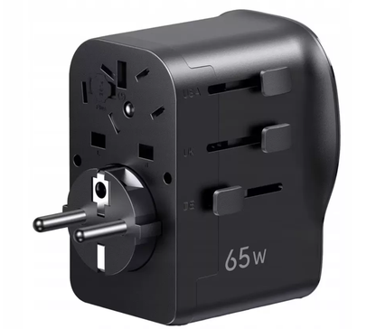UGREEN Travel S550 mrežni punjač (55001), 65W, 3.25A, 1 x USB-A - 2 x USB-C, Crna