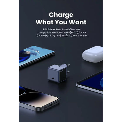 Punjač za mrežu UGREEN X503 Nexode Air, 30W, 3A, 1 x USB-C, Sivi