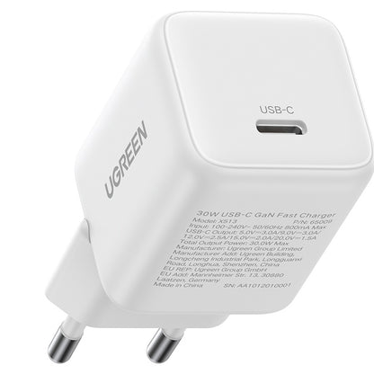 Punjač za mrežu UGREEN X513, 30W, 3A, 1 x USB-C, Bijeli