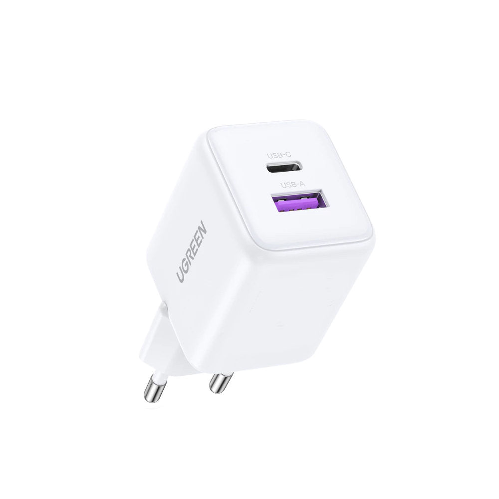 Punjač za mrežu UGREEN X516, 30W, 3A, 1 x USB-A - 1 x USB-C, Bijeli