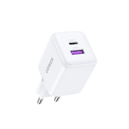 Punjač za mrežu UGREEN X516, 30W, 3A, 1 x USB-A - 1 x USB-C, Bijeli