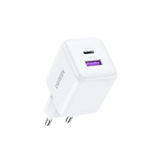 Punjač za mrežu UGREEN X516, 30W, 3A, 1 x USB-A - 1 x USB-C, Bijeli