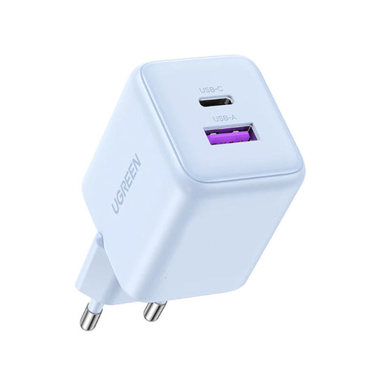 Punjač za mrežu UGREEN X516, 30W, 3A, 1 x USB-A - 1 x USB-C, Plavi