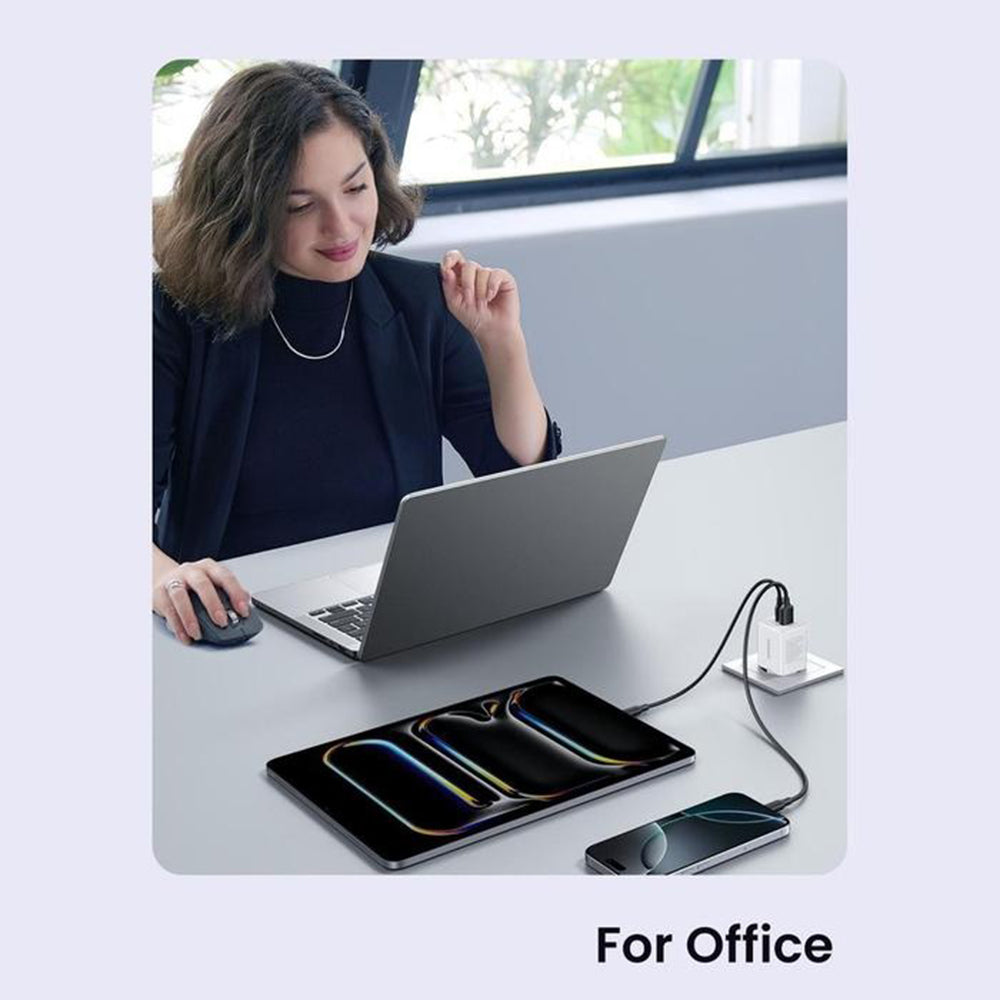 Punjač za mrežu UGREEN X516, 30W, 3A, 1 x USB-A - 1 x USB-C, Roza