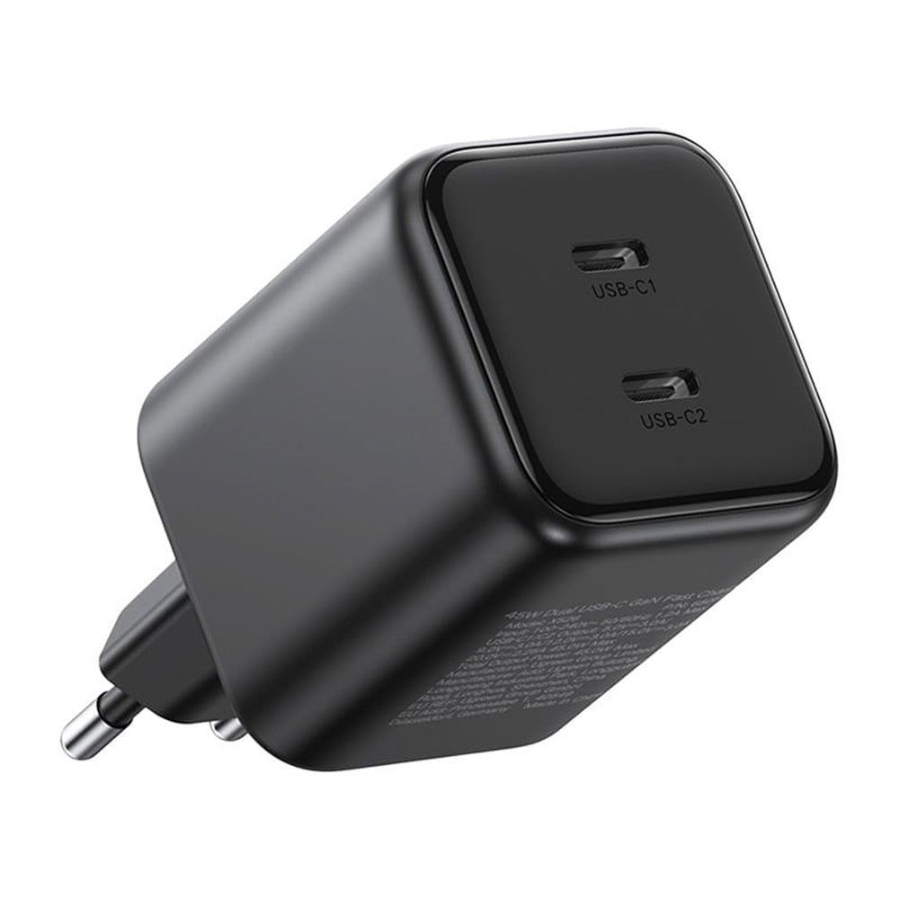 Mrežni punjač UGREEN X526 (65058), 45W, 3A, 2 x USB-C, Crni