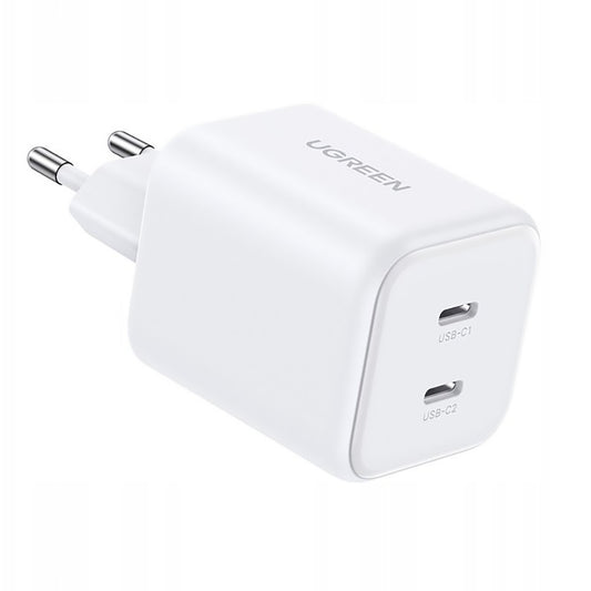 Mrežni punjač UGREEN X526 (65154), 45W, 3A, 2 x USB-C, Bijeli