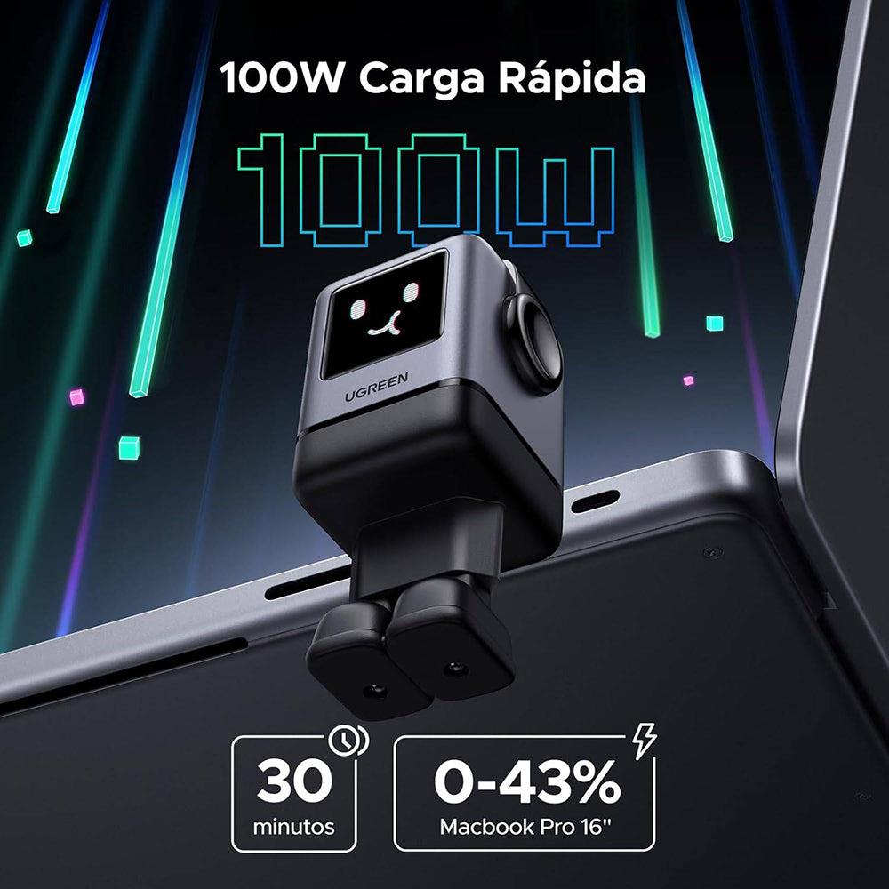 Mrežni punjač UGREEN X688 Uno, 100W, 5A, 1 x USB-A - 3 x USB-C, Crni