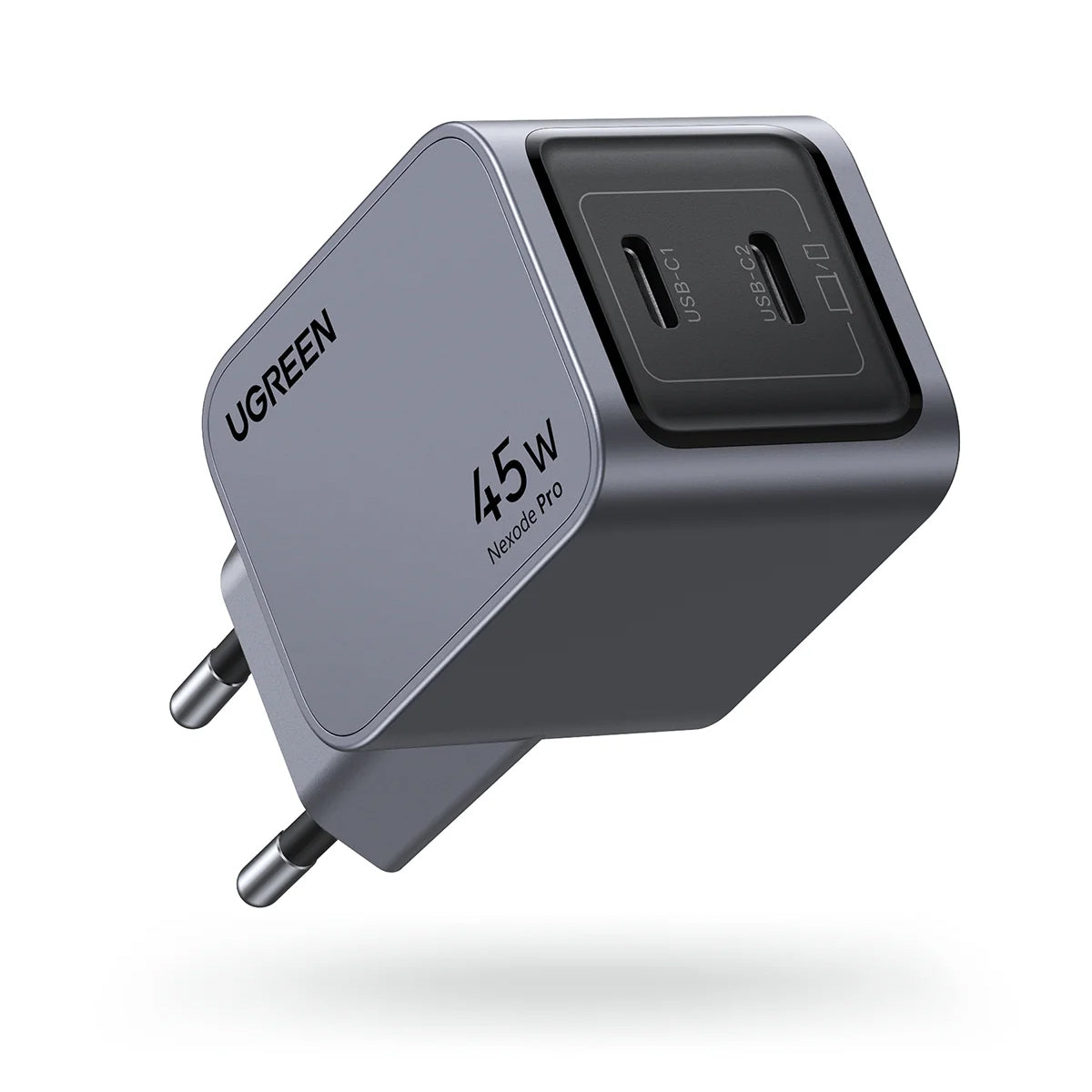 Punjač za mrežu UGREEN X707 Nexode Pro, 45W, 3A, 2 x USB-C, Sivi