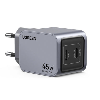 Punjač za mrežu UGREEN X707 Nexode Pro, 45W, 3A, 2 x USB-C, Sivi
