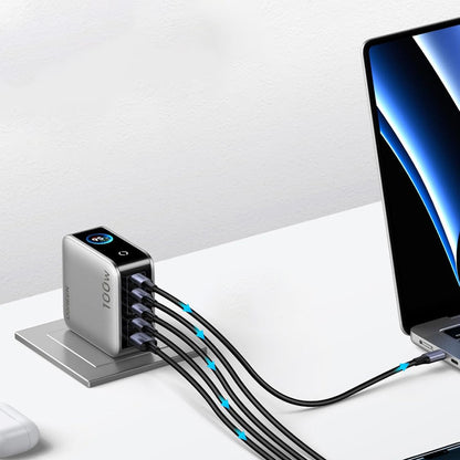 UGREEN X773 mrežni punjač (65620B), 100W, 1 x USB-A - 4 x USB-C, Siva