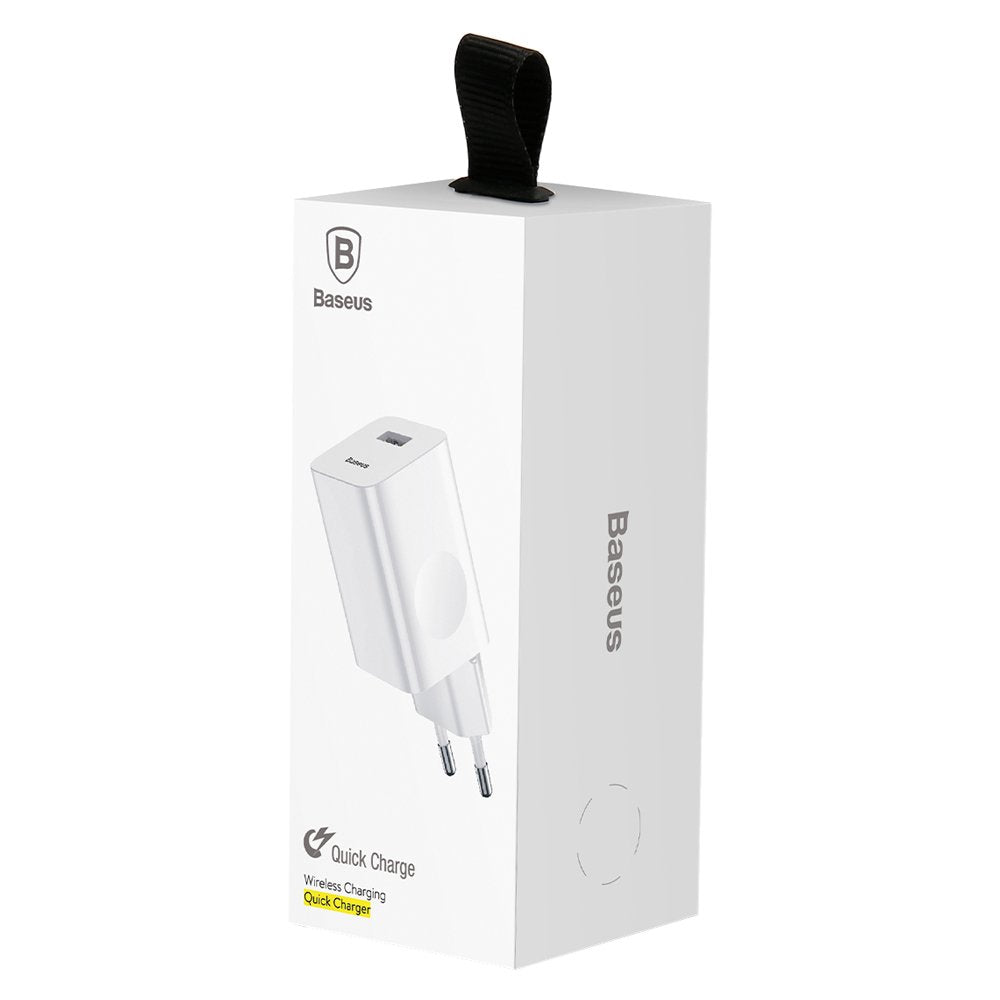 Punjač Baseus mreže, 24W, 3A, 1 x USB-A, Bijeli CCALL-BX02