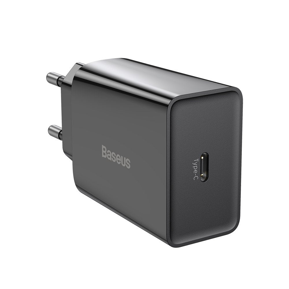 Baseus Speed mrežni punjač, 20W, 3A, 1 x USB-C, Crni CCFS-SN01
