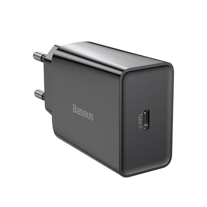 Baseus Speed mrežni punjač, 20W, 3A, 1 x USB-C, Crni CCFS-SN01