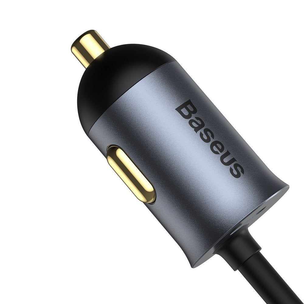 Auto punjač Baseus Share Together, 120W, 3A, 2 x USB-A - 2 x USB-C, Sivi CCBT-A0G
