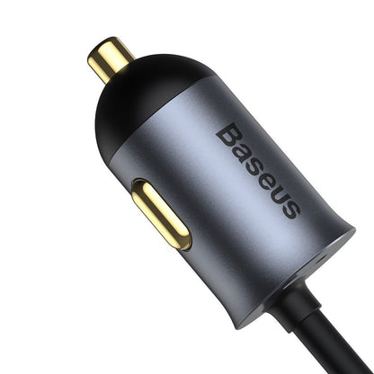Auto punjač Baseus Share Together, 120W, 3A, 2 x USB-A - 2 x USB-C, Sivi CCBT-A0G