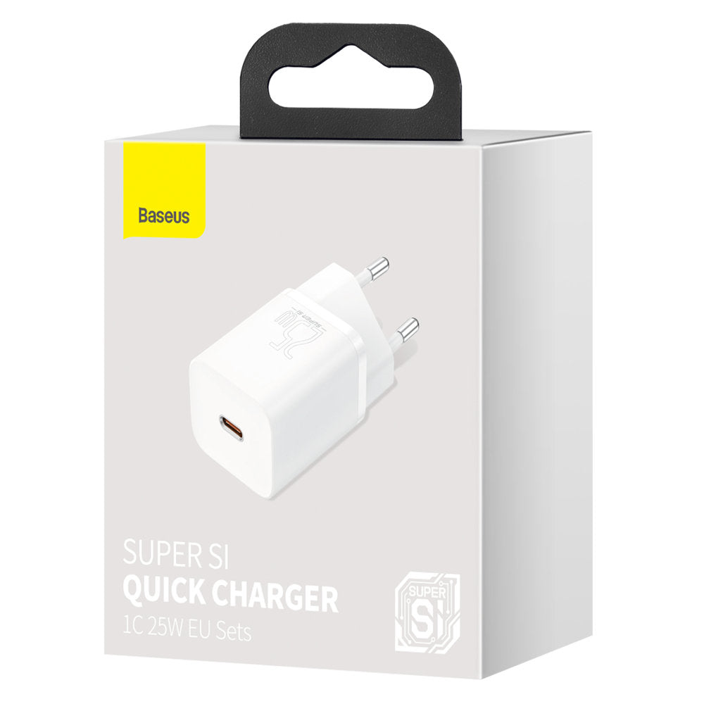 Punjač Baseus Super Si, 25W, 3A, 1 x USB-C, Bijeli CCSP020102
