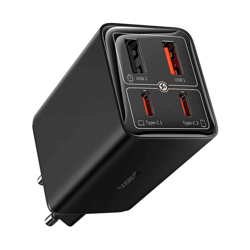 Punjač za mrežu USB-C Baseus GaN 6 Pro, 65W, 3.25A, 2 x USB-A - 2 x USB-C, Crni P10162701113-00