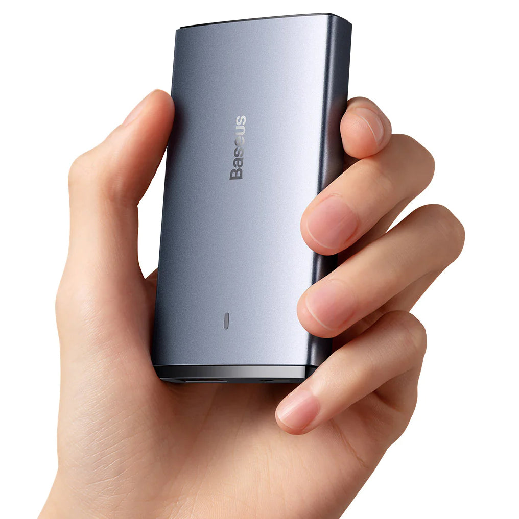 Mrežni punjač s USB-C kabelom Baseus GaN5 Pro Ultra Slim, 65W, 3.25A, 1 x USB-C, sivi CCGP150113