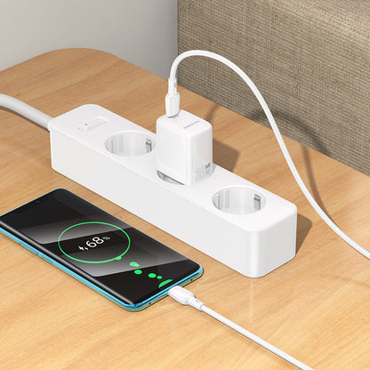 Punjač mreže s USB-C kabelom Borofone BN28 Fuente, 30W, 3A, 1 x USB-C, Bijeli