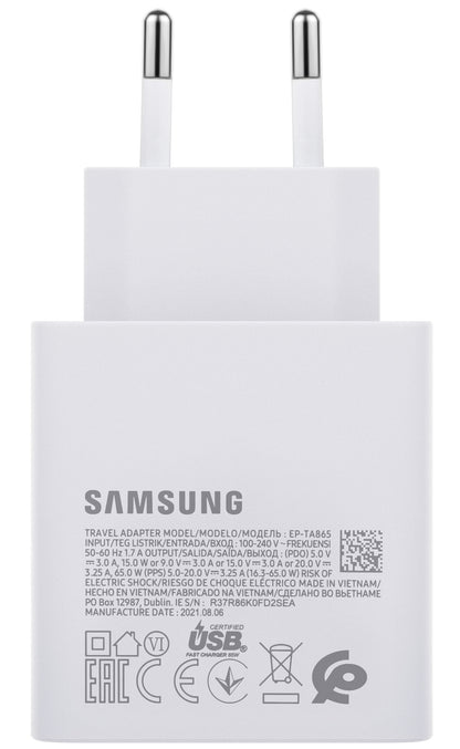 Punjač za mrežu Samsung EP-TA865W, 65W, 3.25A, 1 x USB-C, Bijeli GP-PTU020SODWQ